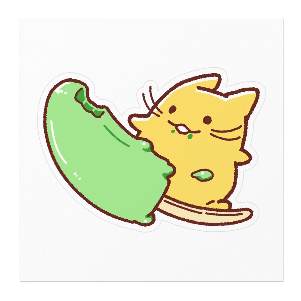 かっ飛びにゃんぷステッカー【アイス/メロン】