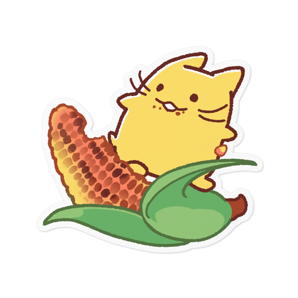 かっ飛びにゃんぷステッカー【焼きとうもろこし】