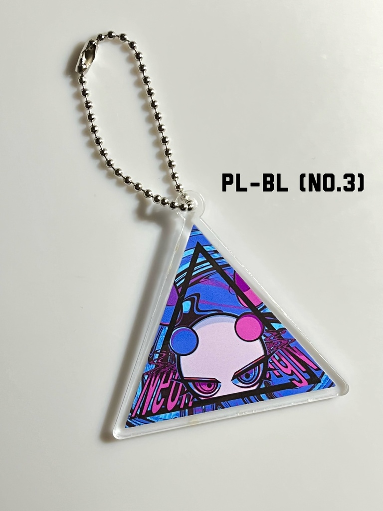 三角アクリルキーホルダー NEON