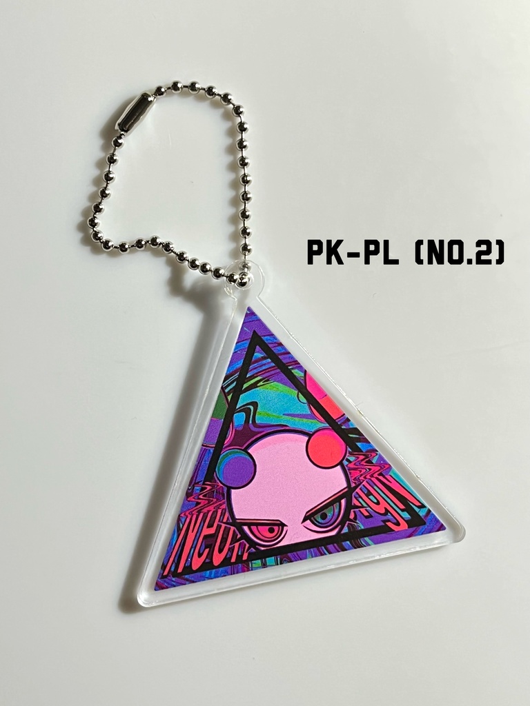 三角アクリルキーホルダー NEON