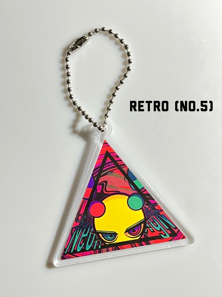 三角アクリルキーホルダー NEON