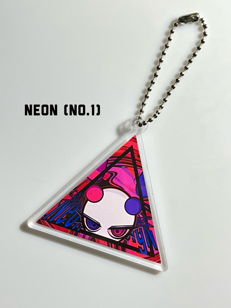 三角アクリルキーホルダー NEON
