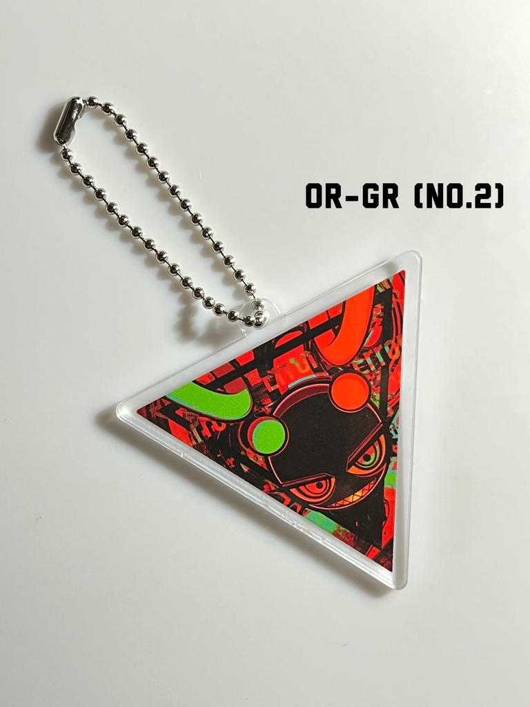 三角アクリルキーホルダー LED