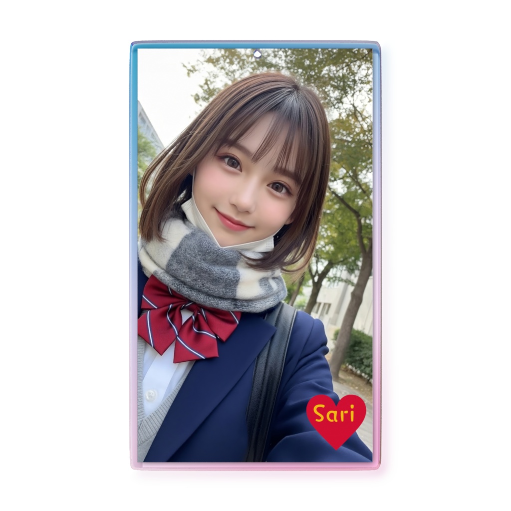 サリのオーロラアクリルキーホルダー(JK制服ver)