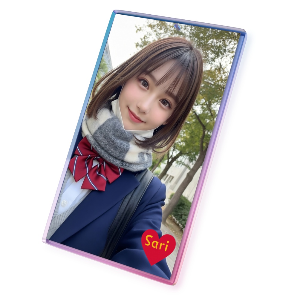 サリのオーロラアクリルキーホルダー(JK制服ver)