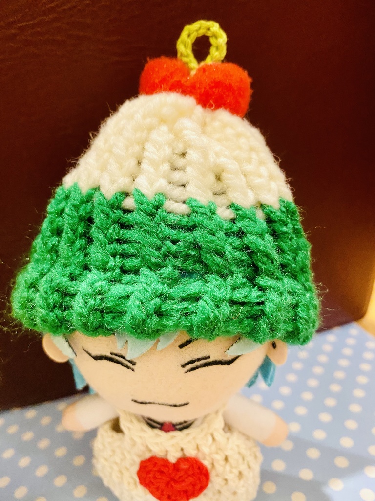 推しカラー❣️ クリームソーダニット帽