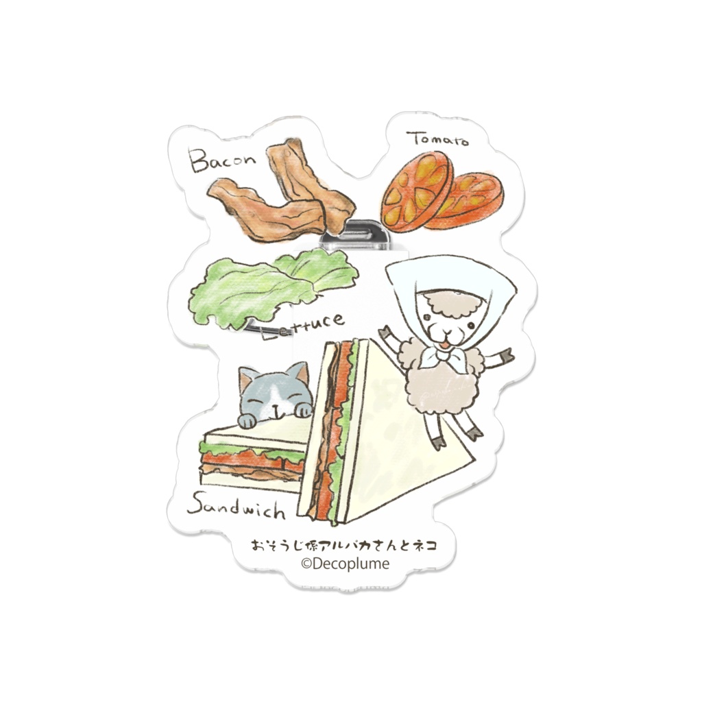 サンドウィッチアクリルバッジ