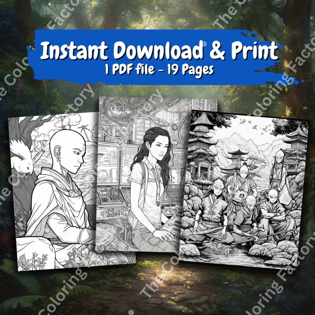 ファンタジー アドベンチャー 大人のぬりえ メンタル ウェルネス: 19 ページ (セット 2) | *インスタント PDF ダウンロード*