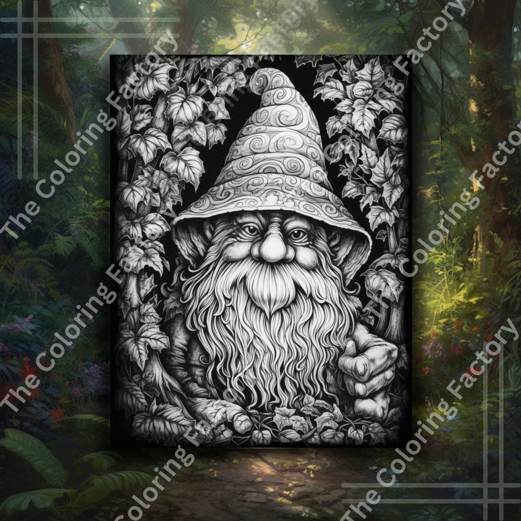 Evil Gnome クールな大人のぬりえページ: 22 ページ (セット 2) | *インスタント PDF ダウンロード*