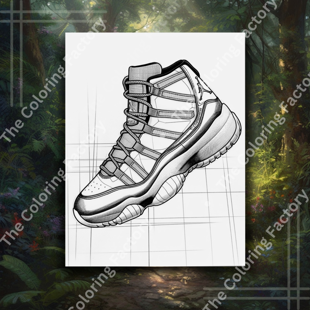 ヒップ 90 年代の靴 ストレス解消のための大人の楽しいぬりえ: 15 ページ |インスタントダウンロード