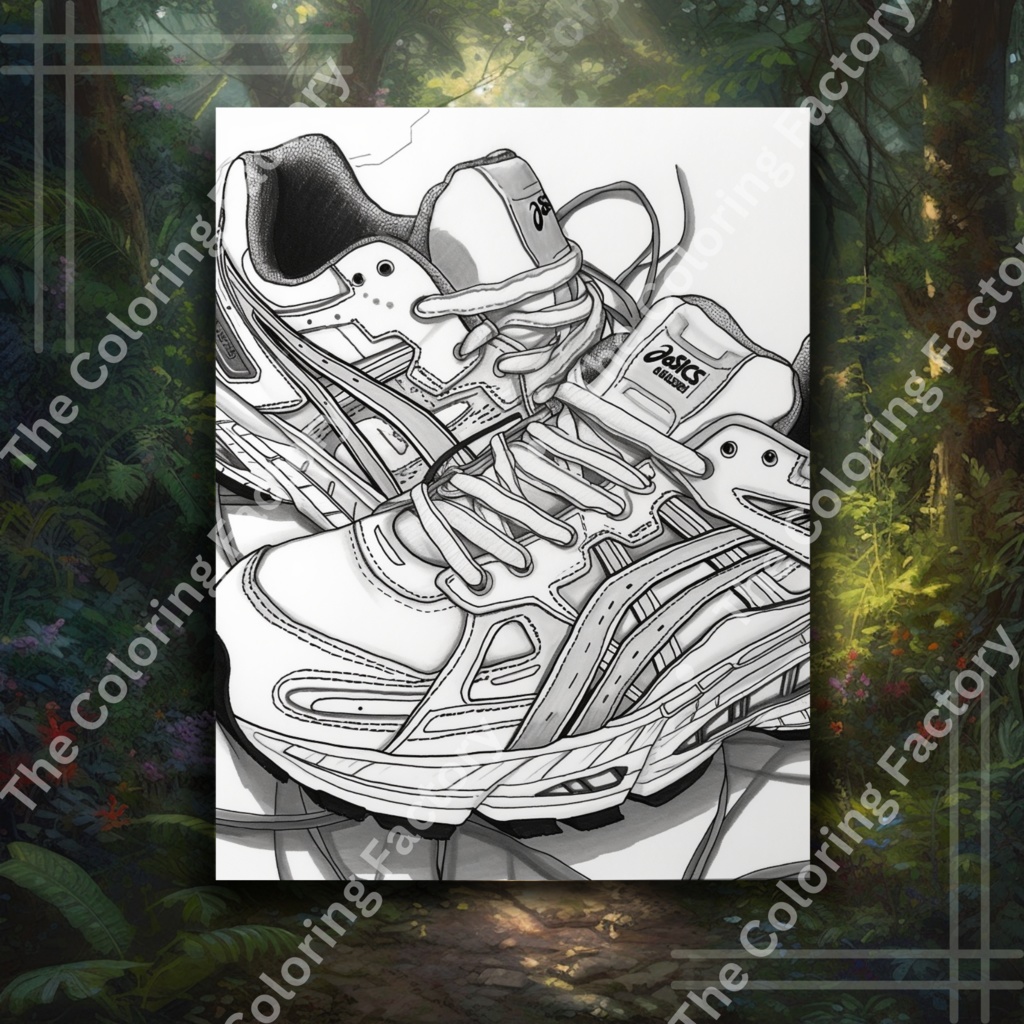 ヒップ 90 年代の靴 ストレス解消のための大人の楽しいぬりえ: 15 ページ |インスタントダウンロード