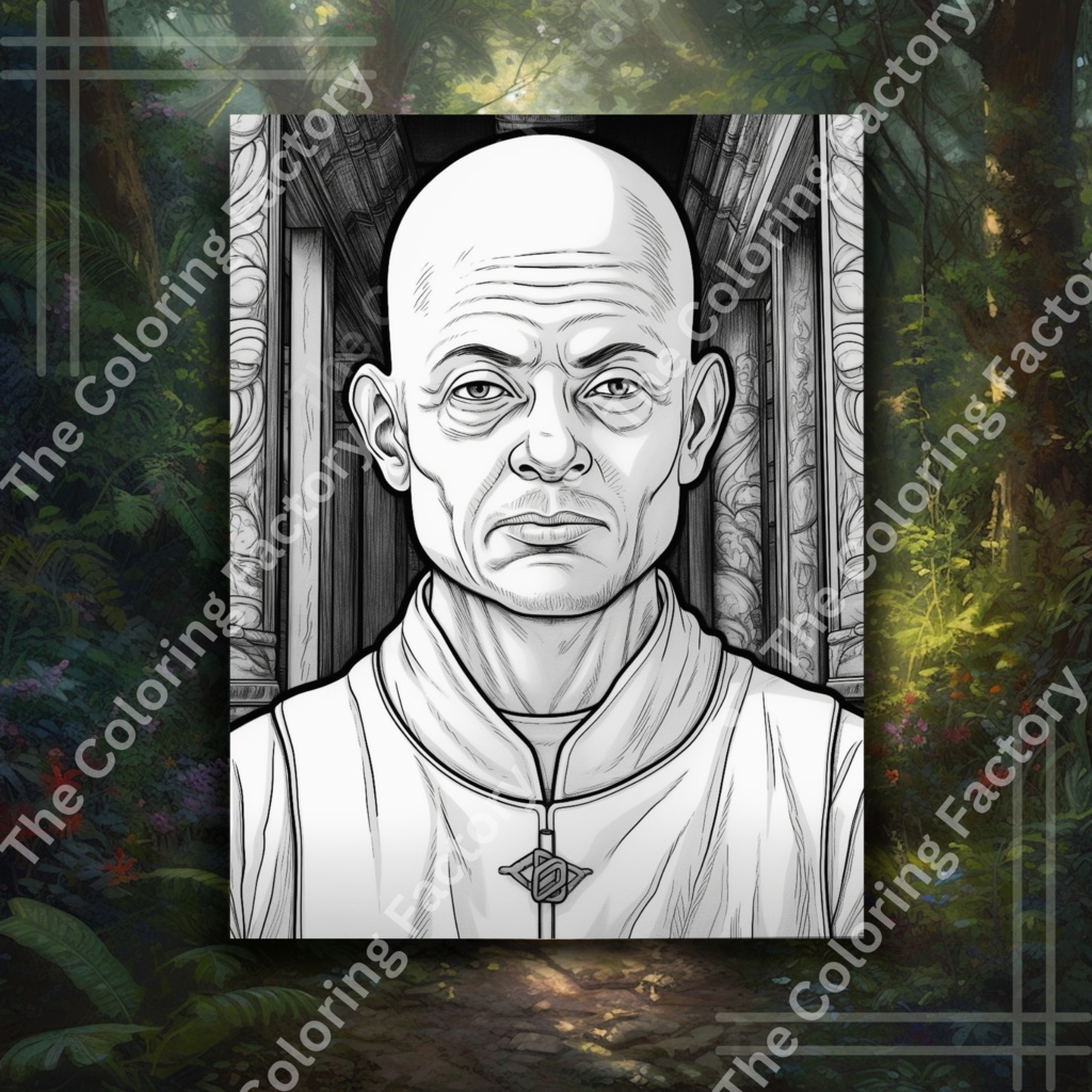 普通の旅僧大人のぬりえページ: 25 ページ |インスタントダウンロード