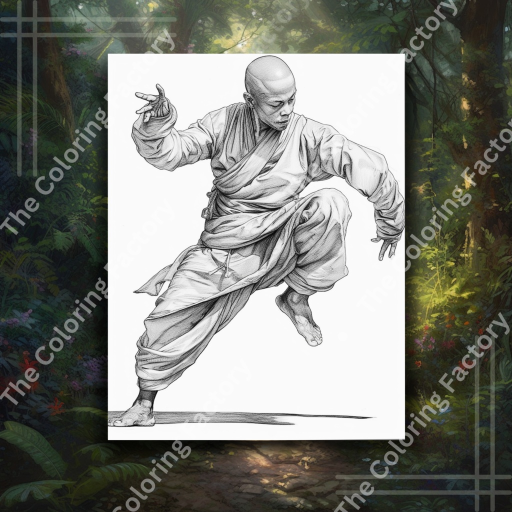 普通の旅僧大人のぬりえページ: 25 ページ |インスタントダウンロード