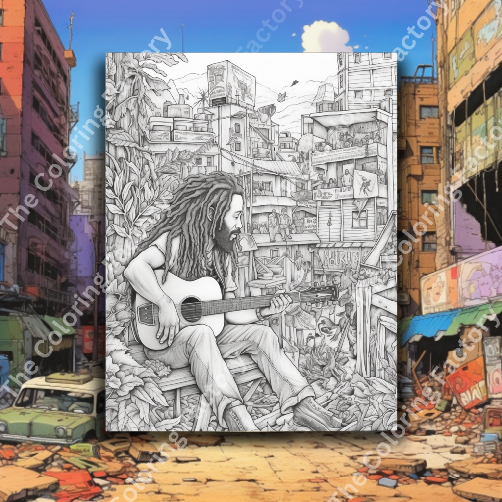 ポスト黙示録的な世界 大人の塗り絵 ストレス解消: 22 ページ |インスタントダウンロード