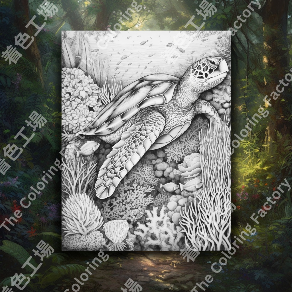 爬虫類のぬりえページ、成人療法用のライン アート |印刷可能な塗り絵 |印刷可能なデジタル セット 1