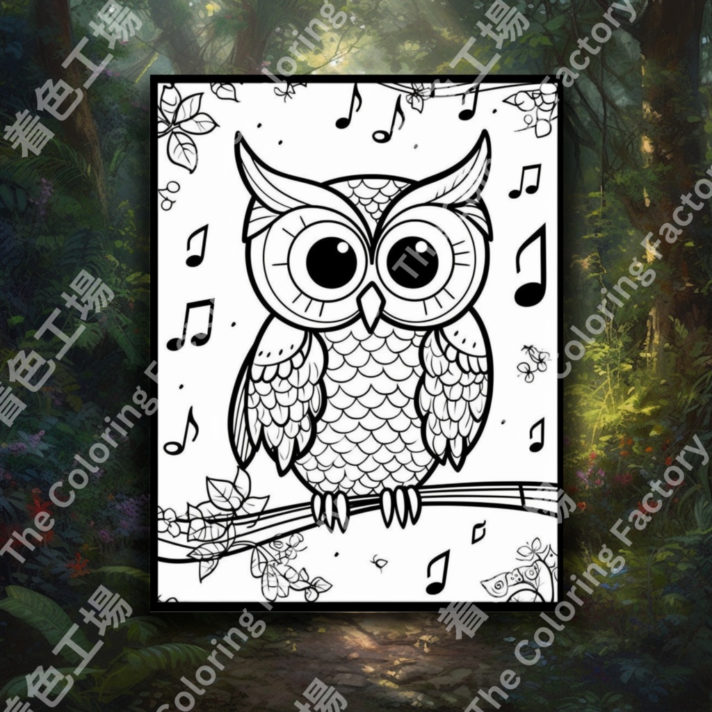 大人のためのフクロウの塗り絵 デジタル即時ダウンロード 楽しいセット 1