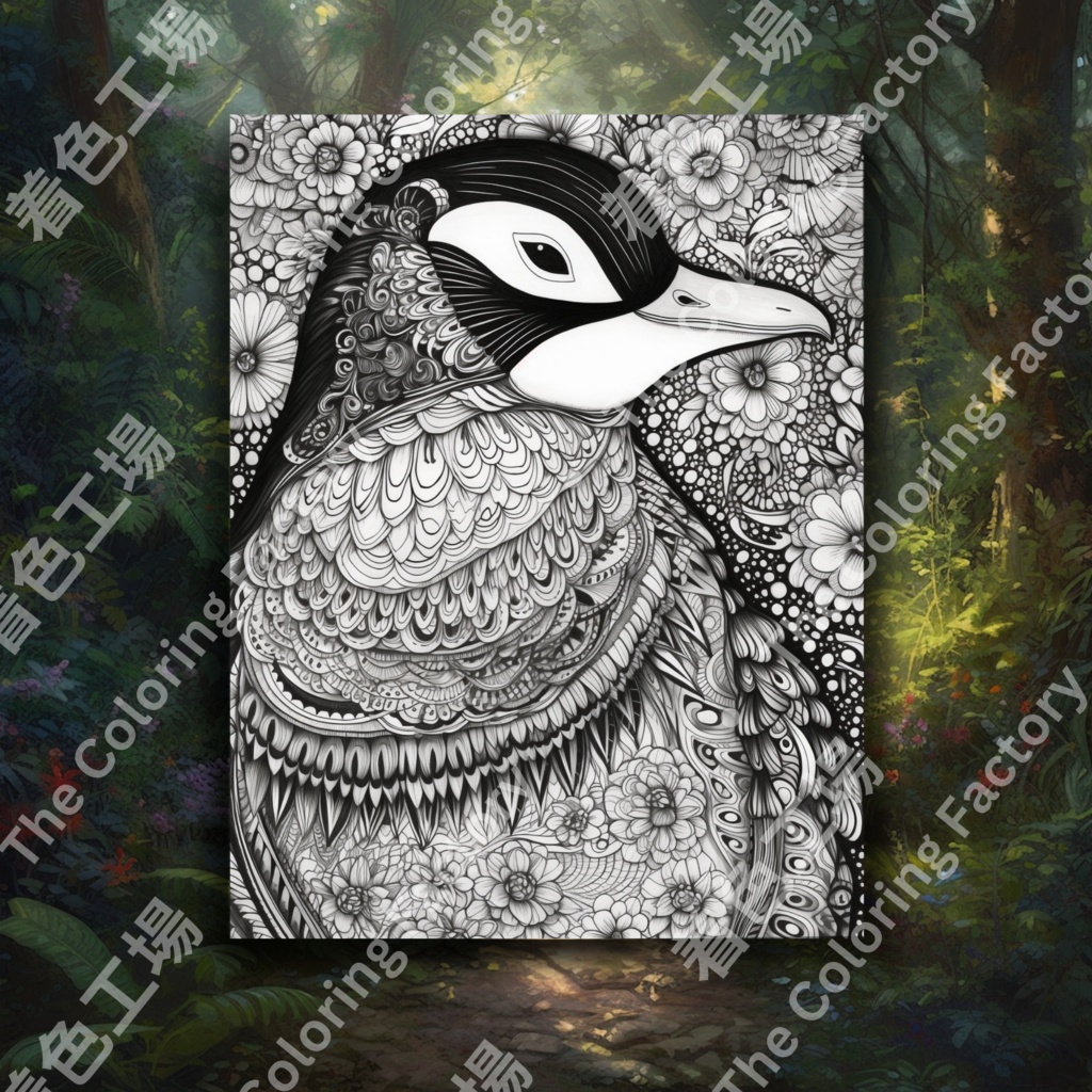 大人のためのペンギンの塗り絵 デジタル即時ダウンロード 楽しいセット 1