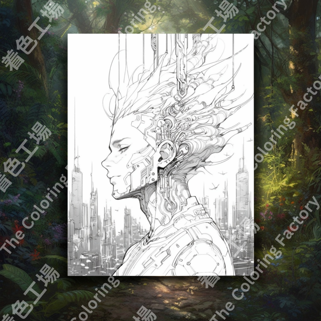 大人向けの楽しいアニメ塗り絵 デジタル即時ダウンロード 楽しいセット 1