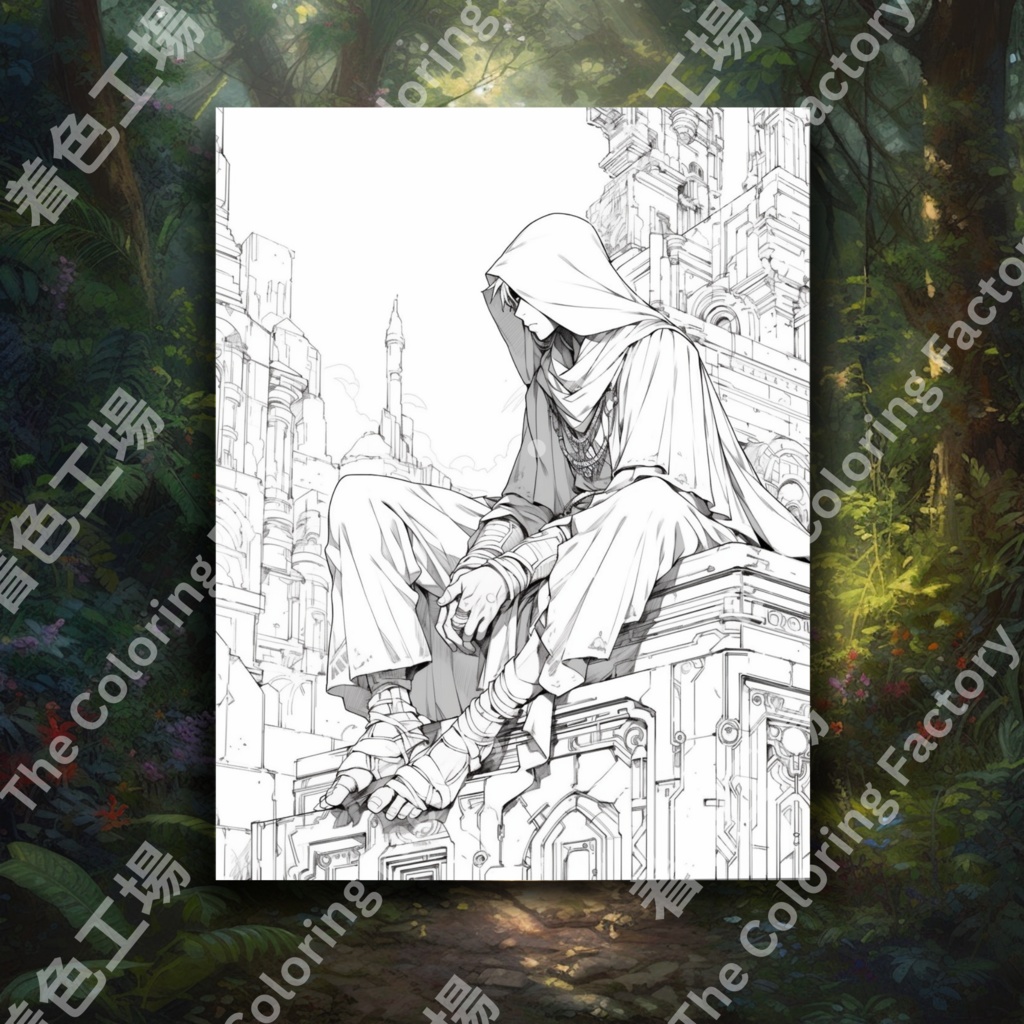 大人向けの楽しいアニメ塗り絵 デジタル即時ダウンロード 楽しいセット 1