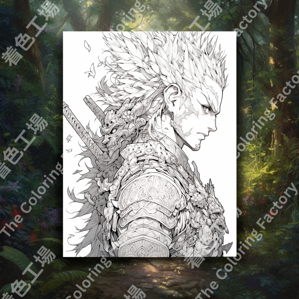 大人向けの楽しいアニメ塗り絵 デジタル即時ダウンロード 楽しいセット 1