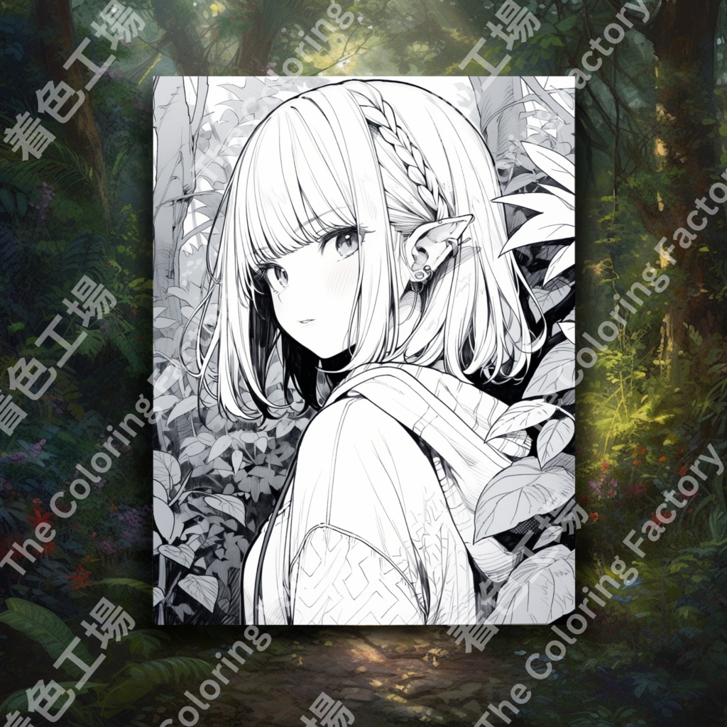 大人向けの楽しいアニメ塗り絵 デジタル即時ダウンロード 楽しいセット 2