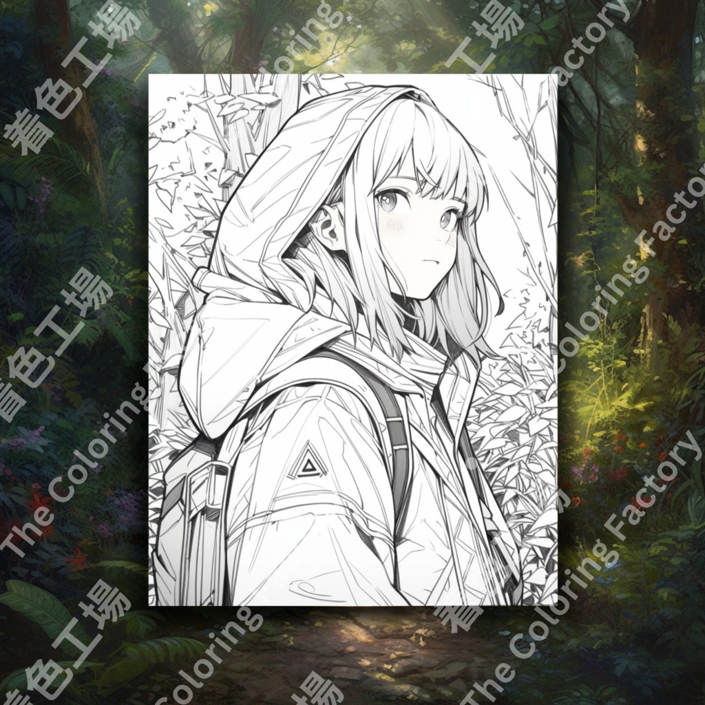 大人向けの楽しいアニメ塗り絵 デジタル即時ダウンロード 楽しいセット 2