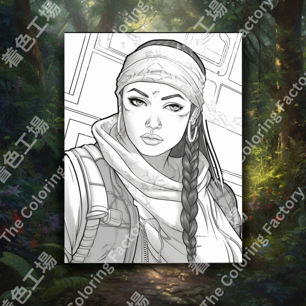 大人のためのメキシコのギャングの塗り絵、楽しいデジタル即時ダウンロード セット 1