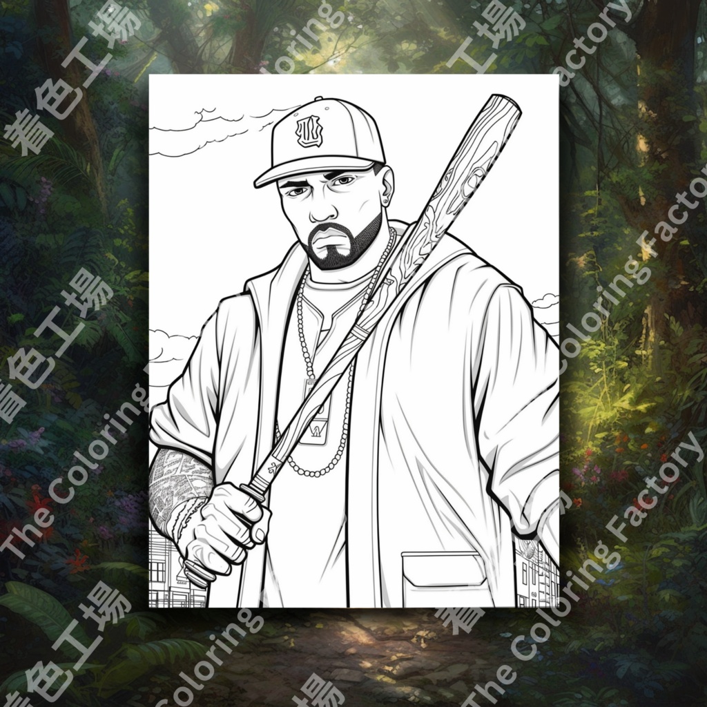 大人のためのメキシコのギャングの塗り絵、楽しいデジタル即時ダウンロード セット 1