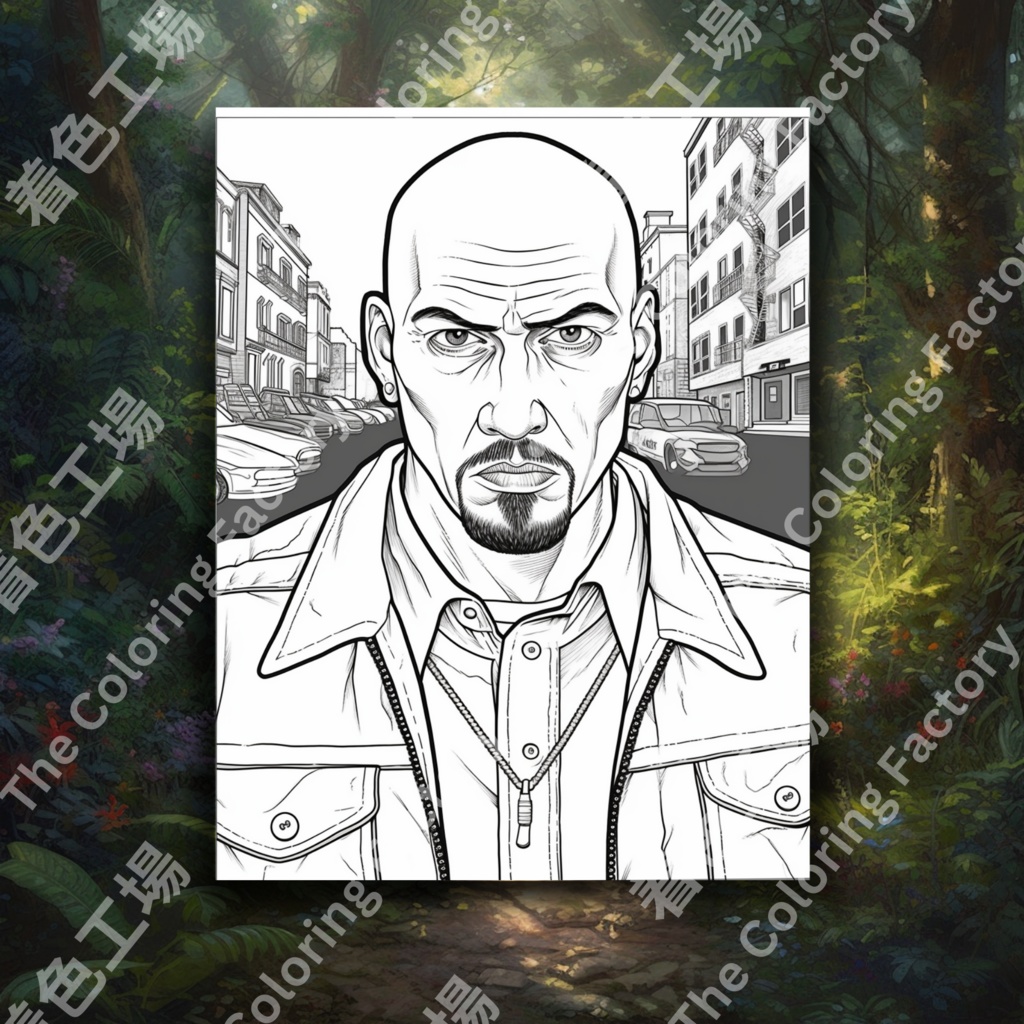 大人のためのメキシコのギャングの塗り絵、楽しいデジタル即時ダウンロード セット 1