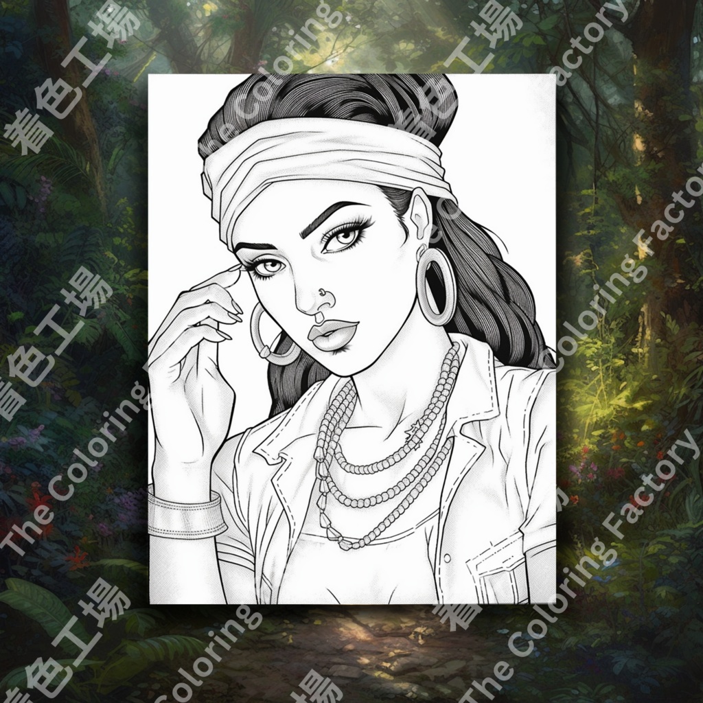 大人のためのメキシコのギャングの塗り絵、楽しいデジタル即時ダウンロード セット 1