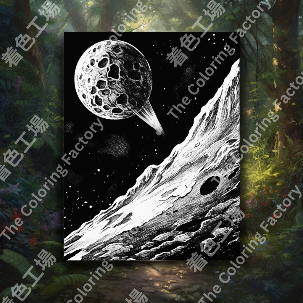 大人のための宇宙の塗り絵 デジタル即時ダウンロード 楽しいセット 3