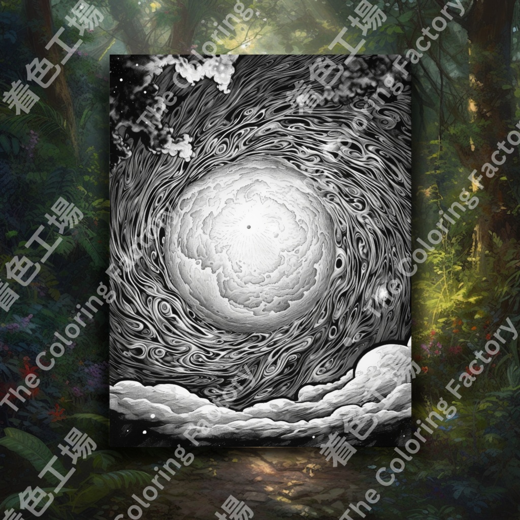 大人のための宇宙の塗り絵 デジタル即時ダウンロード 楽しいセット 1