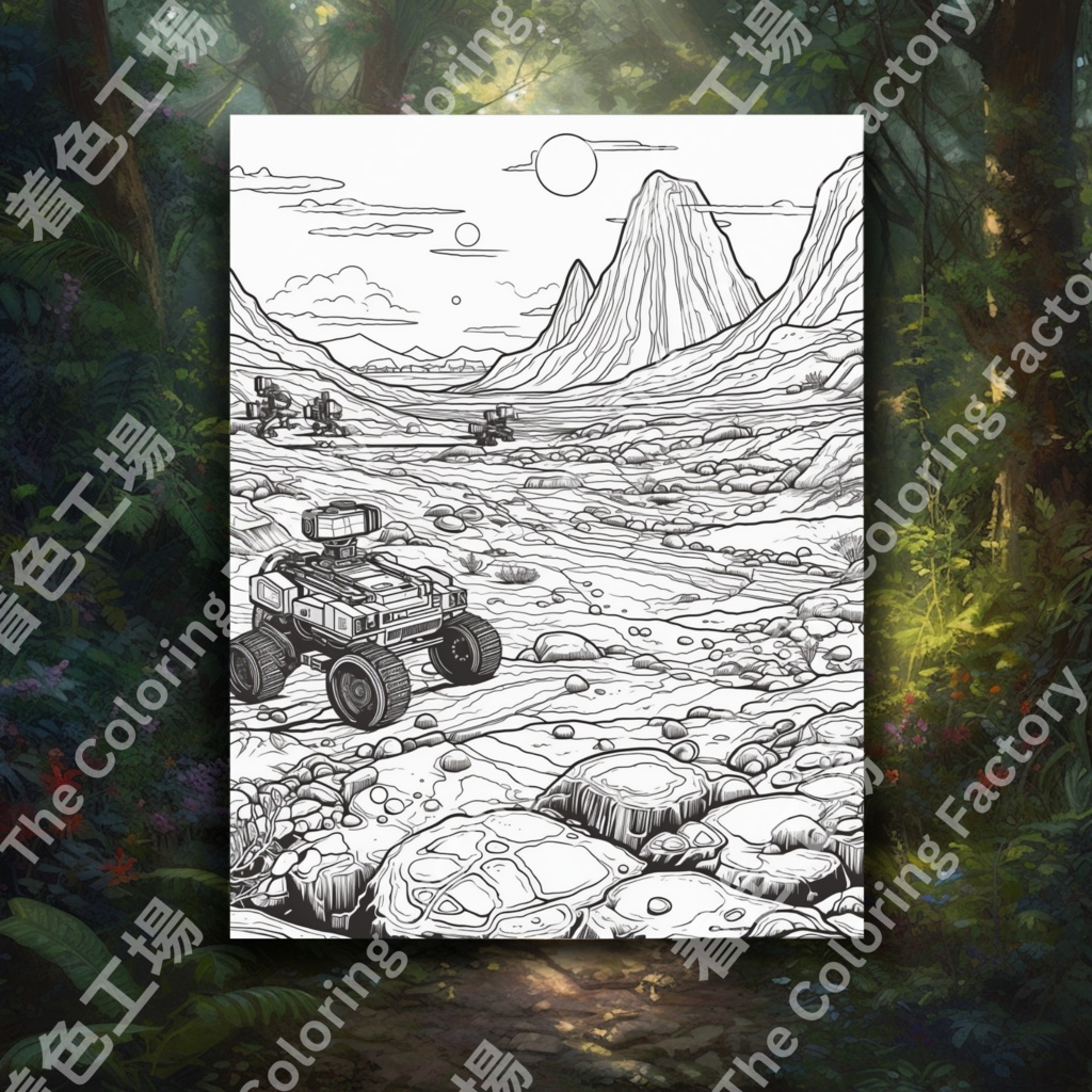 大人のための宇宙の塗り絵 デジタル即時ダウンロード 楽しいセット 1