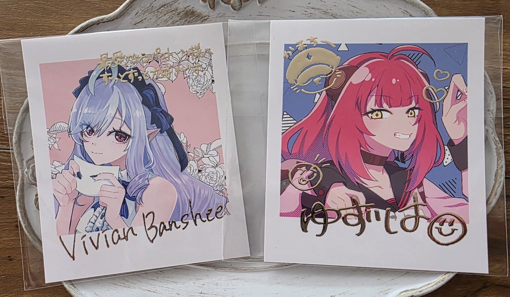 【委託】ビビアン・柚葉　チェキ風カードセット