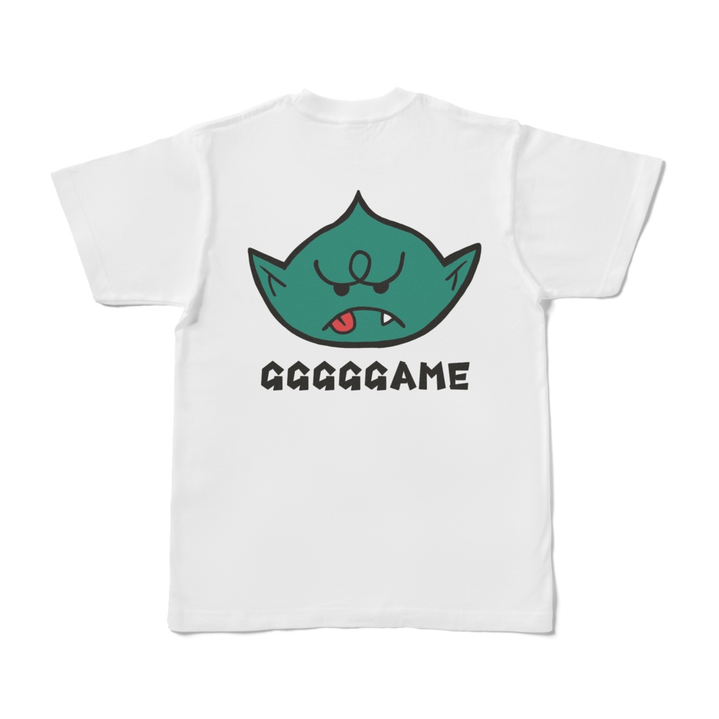 【白Tシャツ】ゴグゲギくん(背面ビッグロゴ)