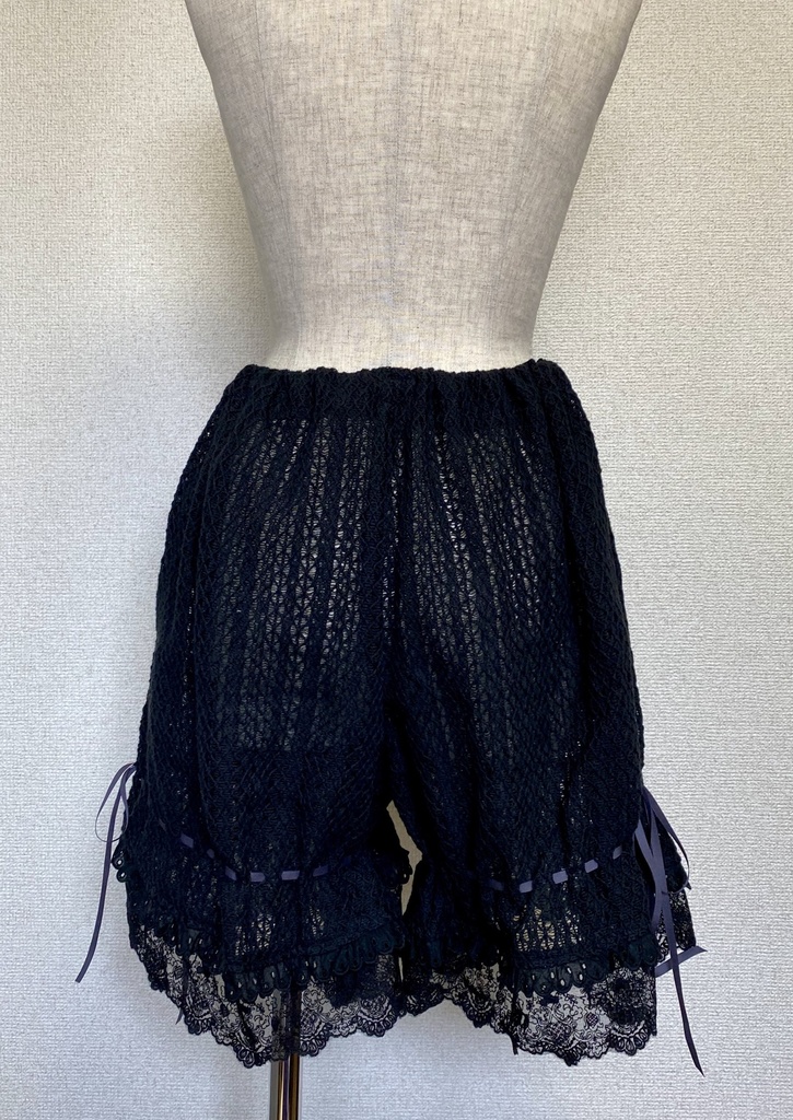 【ハンドメイド】ミニ丈ドロワーズ②(カボチャパンツ)【オリジナルデザイン】