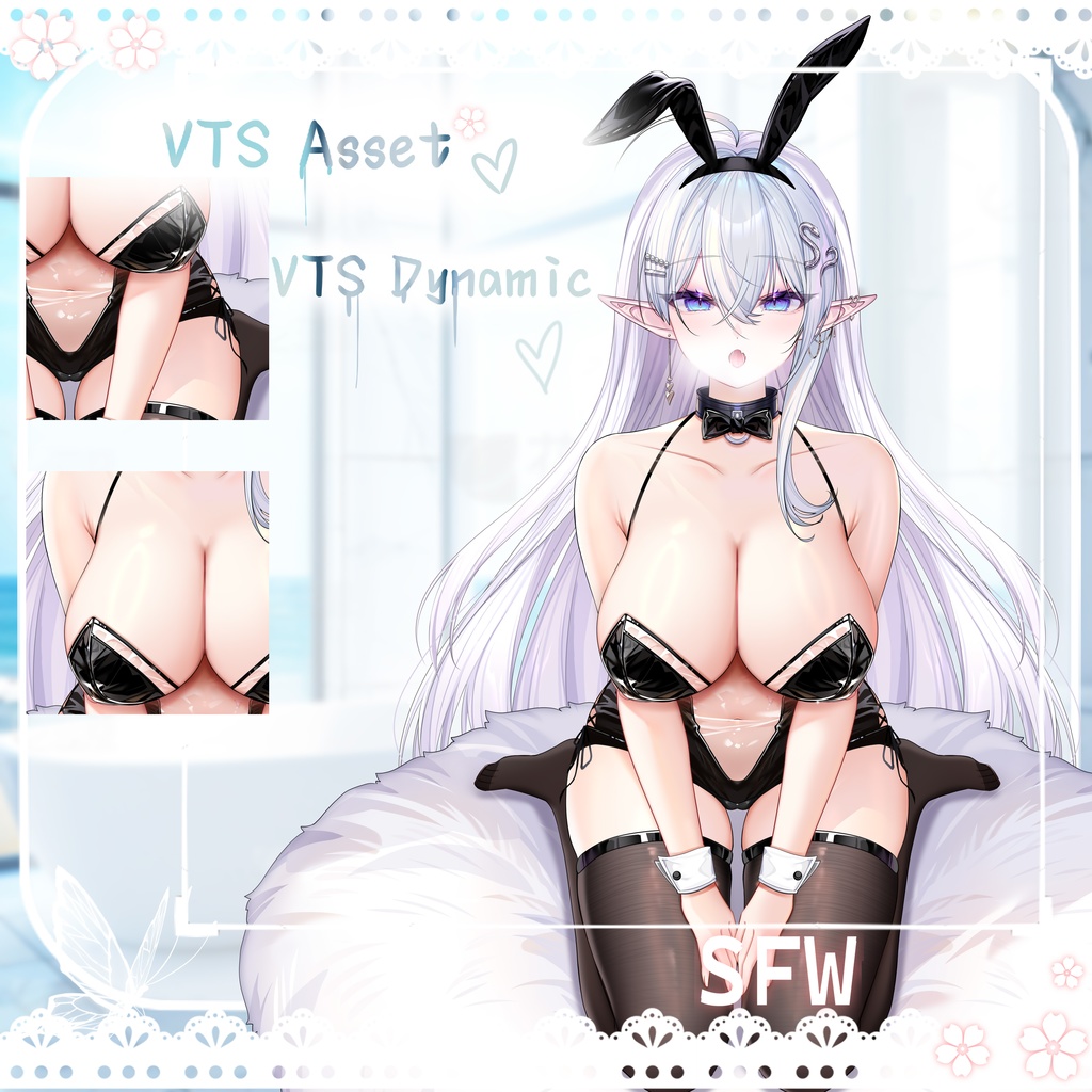 VTuber向け【VTSダイナミックペンダント|VTuber配信アクセサリー】Bunny Girl(Normal Version)