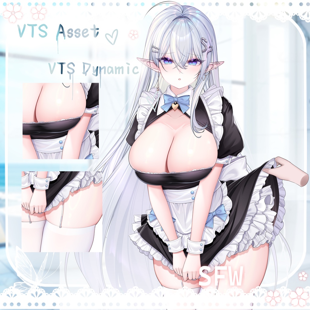 VTuber向け【VTSダイナミックペンダント|VTuber配信アクセサリー】Maid(Standard Version)