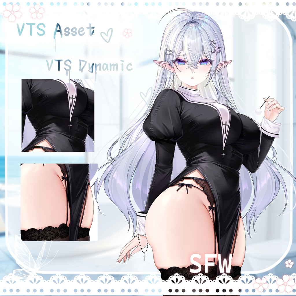 VTuber向け【VTSダイナミックペンダント|VTuber配信アクセサリー】 Defiled Nun(Standard Version)