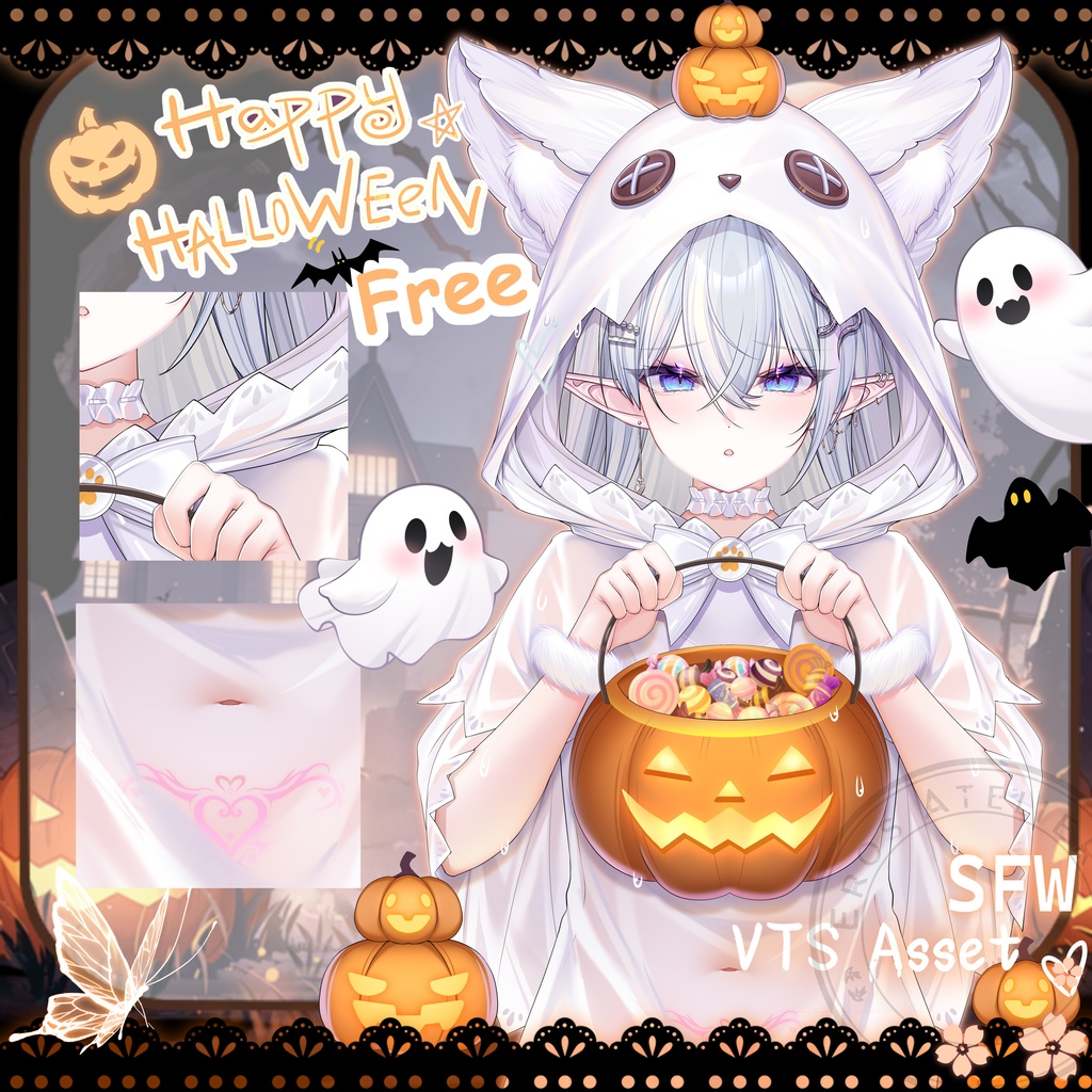 【Free 无料】VTuber向け【VTSダイナミックペンダント|VTuber配信アクセサリー】Halloween