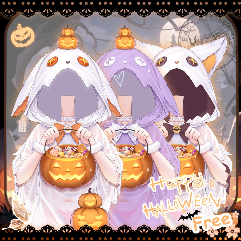 【Free 无料】VTuber向け【VTSダイナミックペンダント|VTuber配信アクセサリー】Halloween