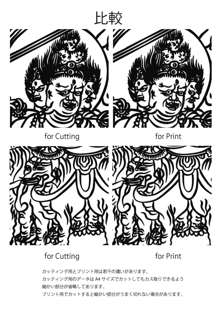 諸尊図像鈔(写)アウトラインデータ for Cutting&Print