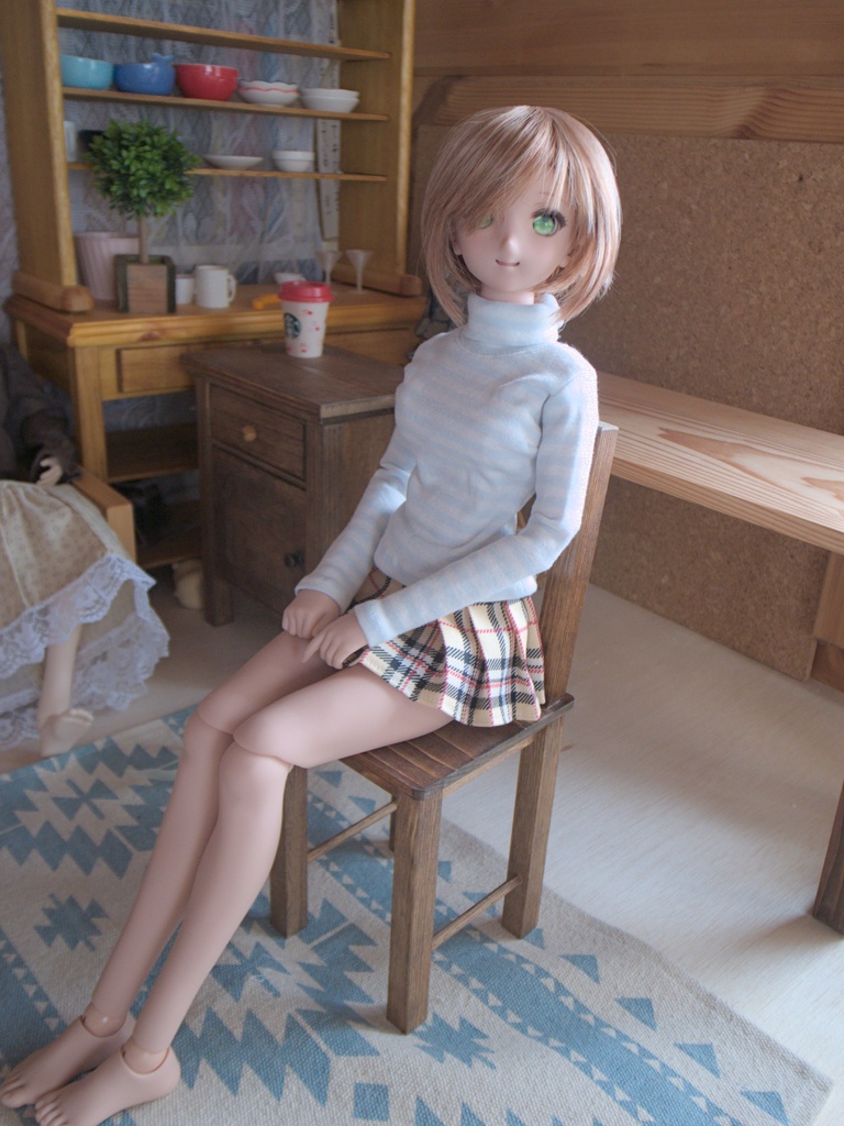 (1/3ドール用)アンティーク風チェア