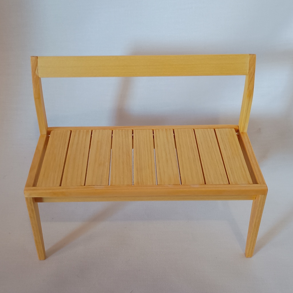 (1/6ドール用)二人用ベンチ(塗装済)