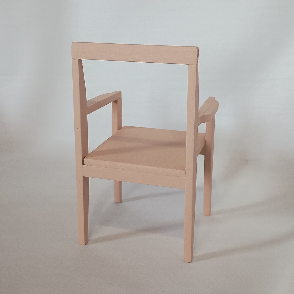 (1/6ドール用)モダンチェア(ピンク)