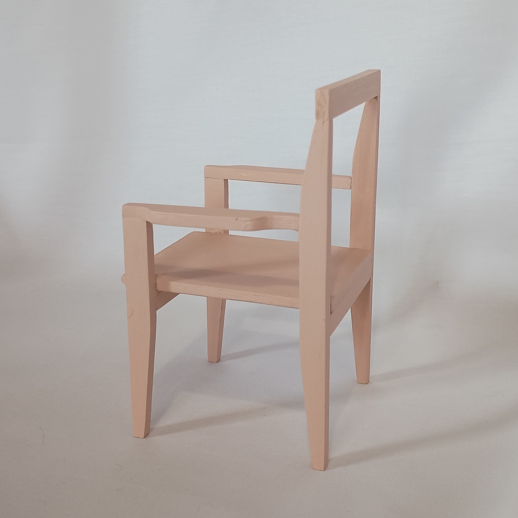 (1/6ドール用)モダンチェア(ピンク)