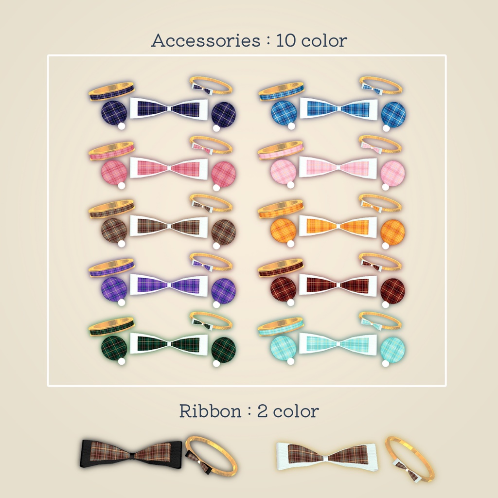 【置くだけ装着!】チェック&ステッチネイル *Nail : 23Color Acc : 10Color