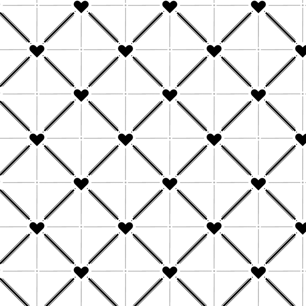 【フリー素材】ハートのチェック画像素材