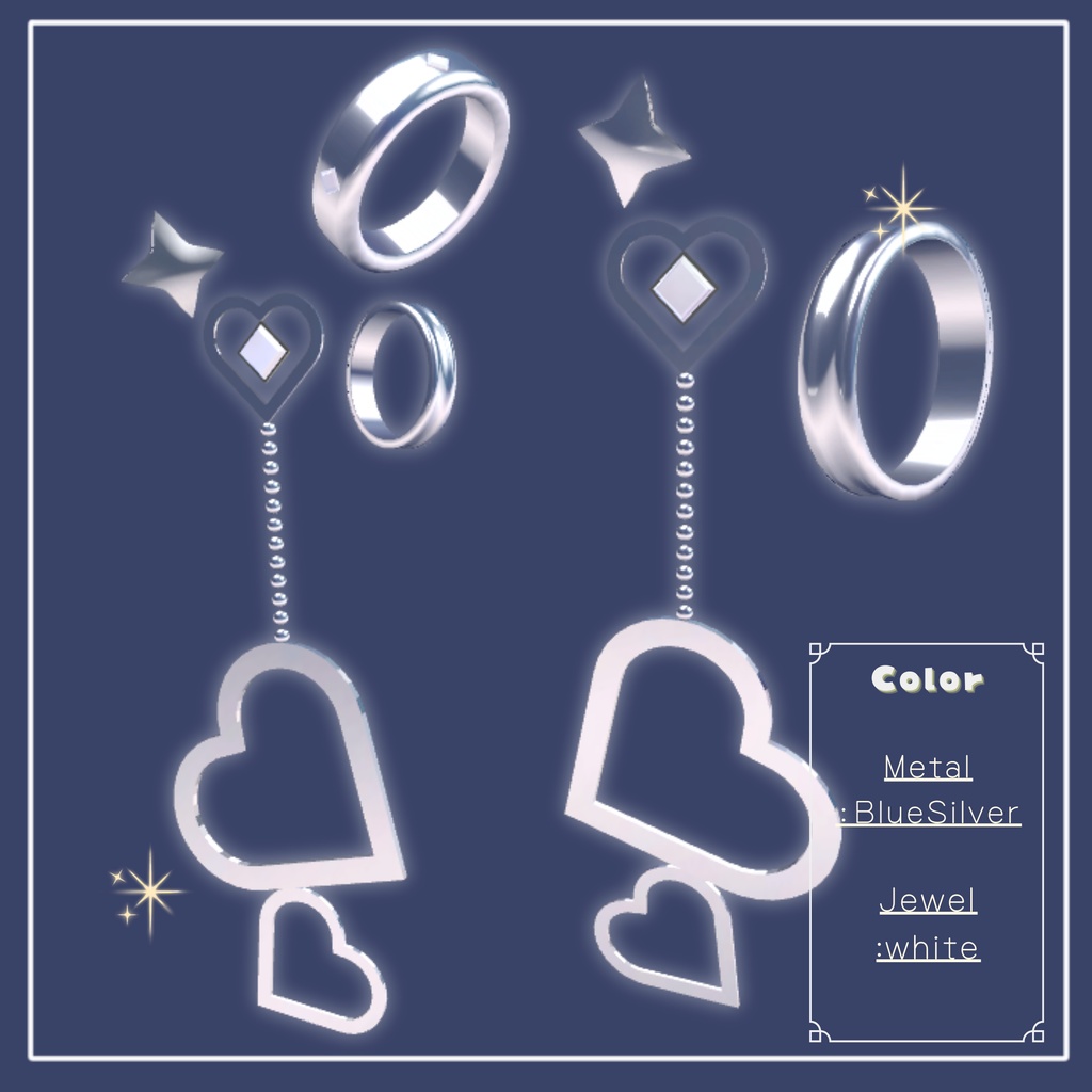 【Free Acc】5アバター対応(ルチカ対有) フリーアクセ4種 フリーサイズ有