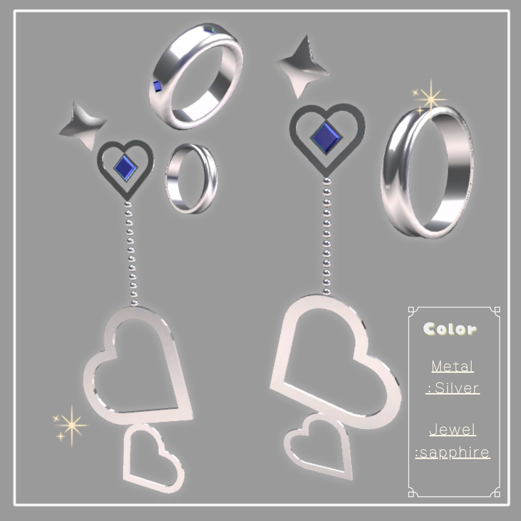 【Free Acc】5アバター対応(ルチカ対有) フリーアクセ4種 フリーサイズ有